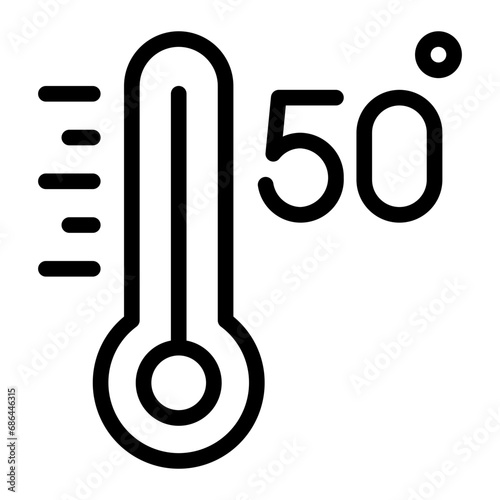 fifty line icon
