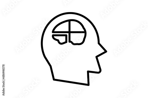 intellectual disability icon. icon related to disability and disability symbol . line icon style. Simple vector design editable