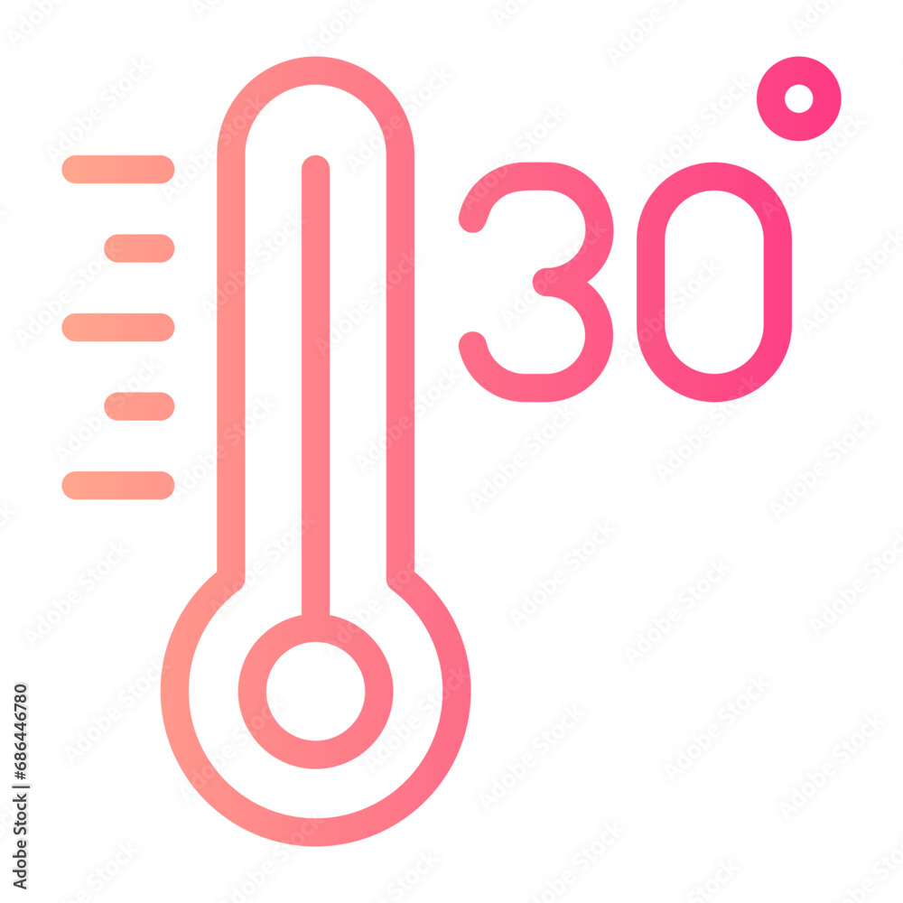 thirty gradient icon