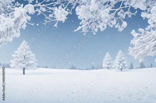 winter landscape with trees © mudasir