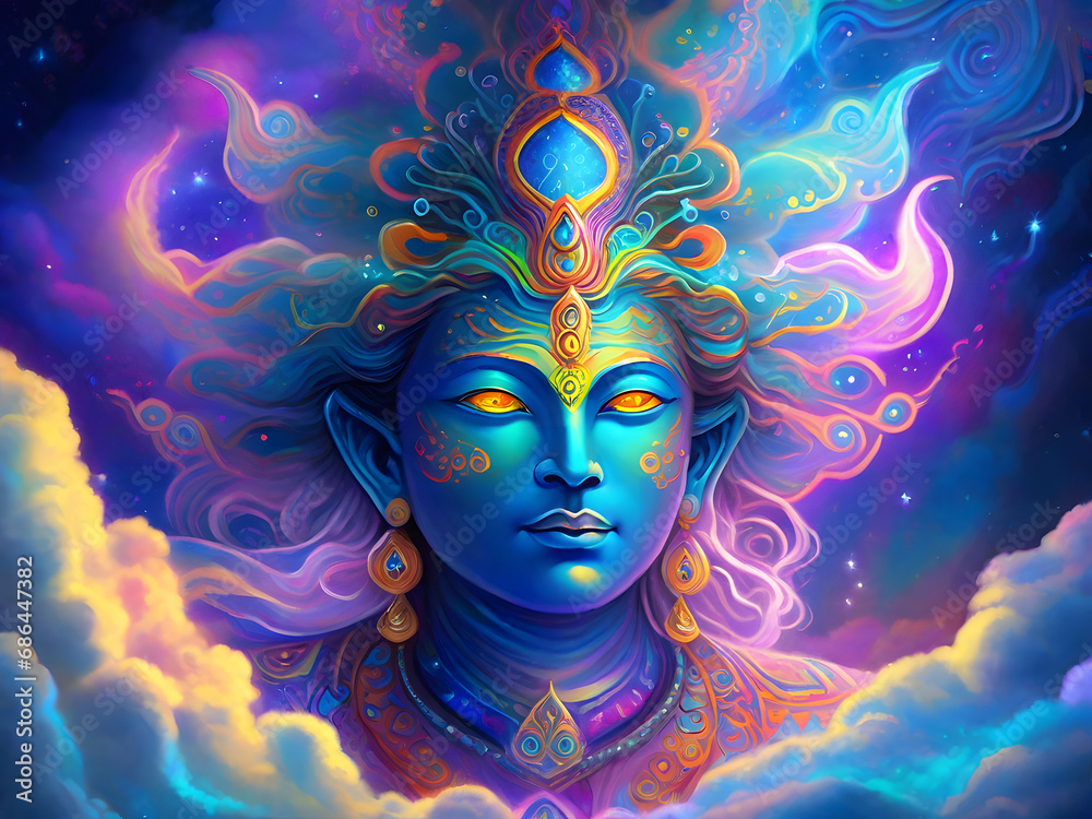 A mesmerizing bioluminescent deity in a digital painting—radiating light, wisdom, and wonder. 🌌🎨