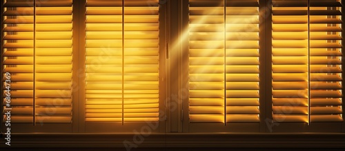 Window with blinds made of gold