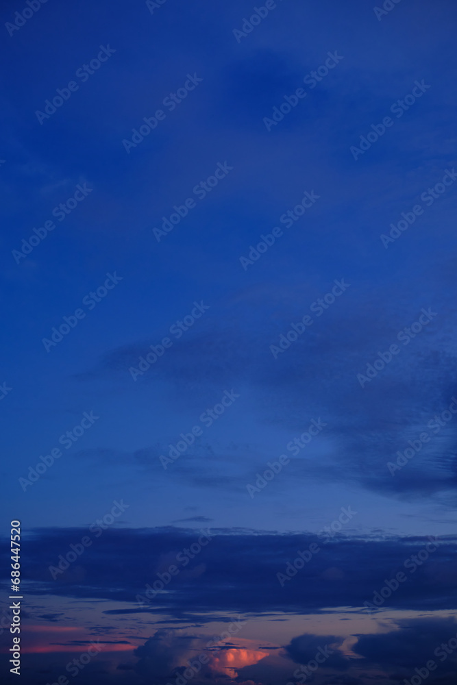 Obraz premium Beautiful dramatic Blue Sky, Blue sky background.