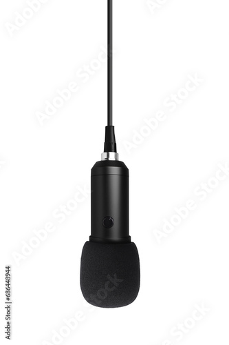 Fotografie Podcast Studio Microphone isolated on transparent background PNG