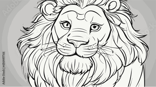 Lion carton character with formal dress vector image. Illustration of cute lion design graphic on the white background