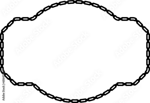 Square shape Chain round frame Chain let design texture decorative vintage frames silhouette black ornamental label frames banners vector retro badges elements symbols ornate ribbon borders isolated