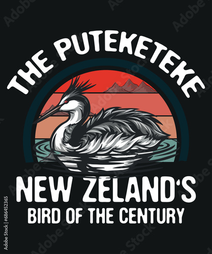 Funny Puteketeke New Zealand's Bird Of The Century Vintage T-Shirt
bird, puteketeke, zealand's, crested, funny, century, vintage, great, grebe, t-shirt, costume
