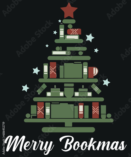 Merry bookmas Funny Reading Lover Christmas T-Shirt design vector,
merry, bookmas, books, tree, lover, funny, reading, christmas, t-shirt
