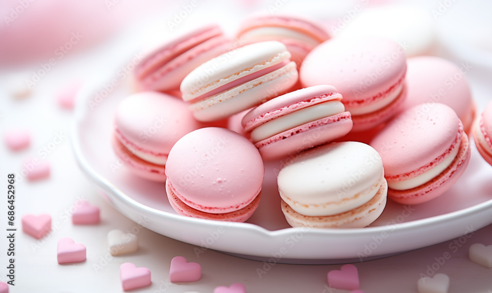 pink and white macaroons pink and white macaroons