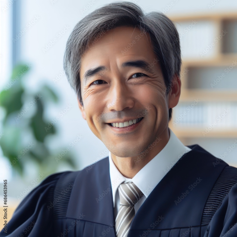 successful experienced asian male lawyer in office in front of law library books successful experienced asian male lawyer in office in front of law library books