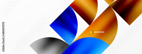 Minimalist geometric background featuring metallic round triangles, delivering sleek and modern visual aesthetic with emphasis on clean, metallic forms for wallpaper, banner, background, landing page