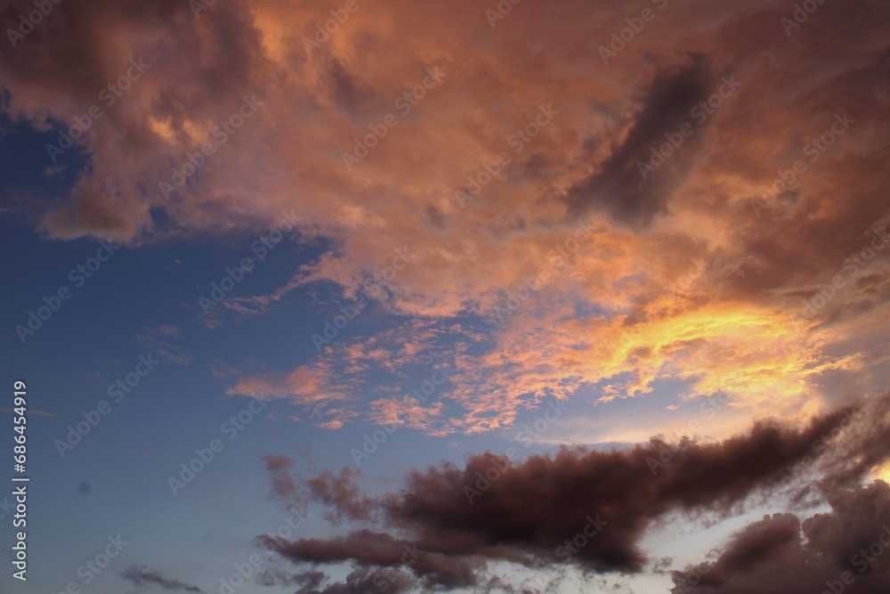 Fototapeta premium sunset over the clouds