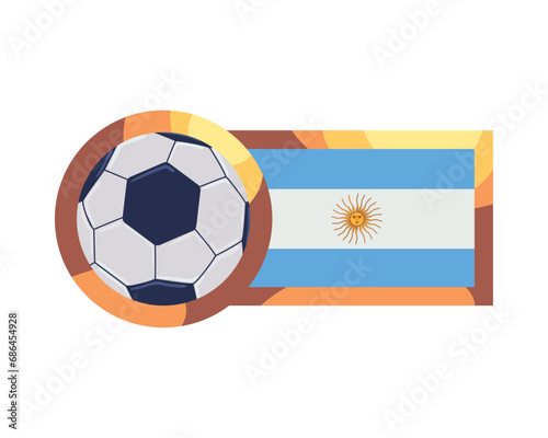 soccer argentina ball banner