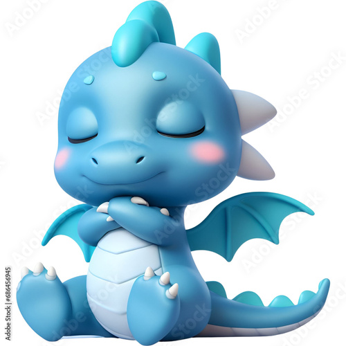 2024  blue dragon dragon  new year  fortune  new year  sleepy  sleepy blue dragon  3d