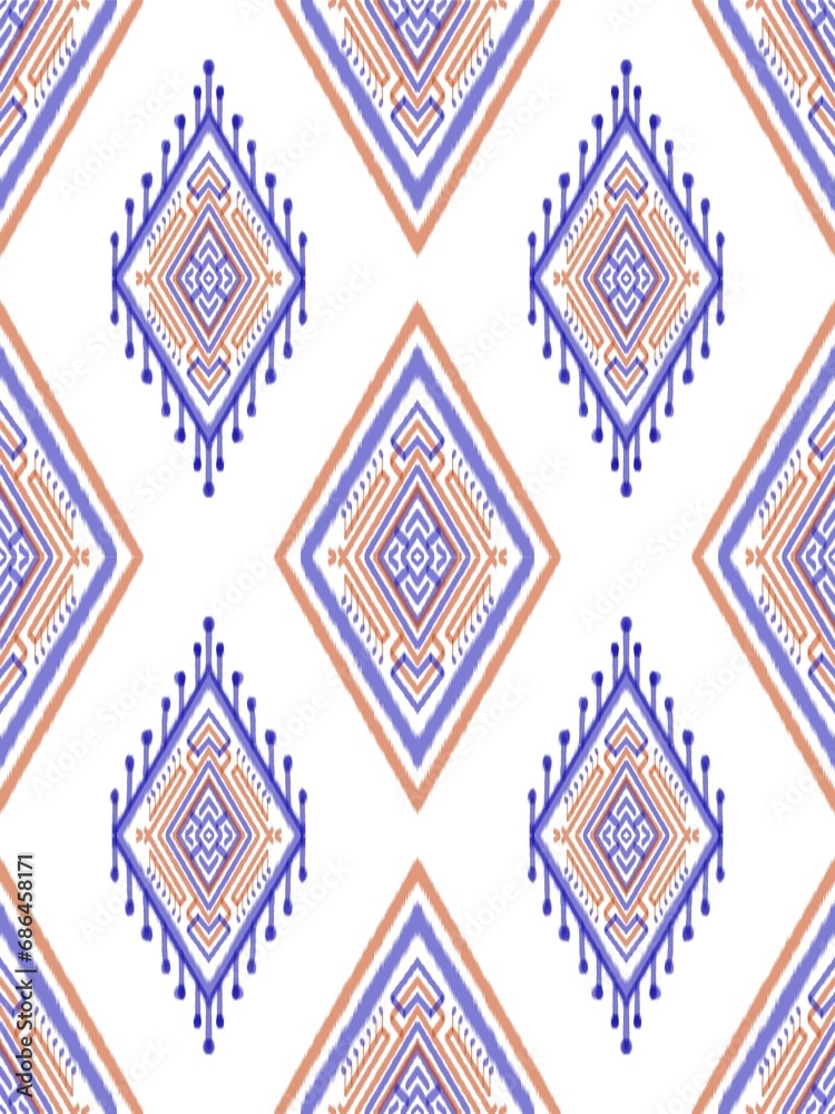Traditional fabric pattern designs for backgrounds, rugs, wallpapers, clothing, wraps, covers, batik style, embroidery, geometric shapes.