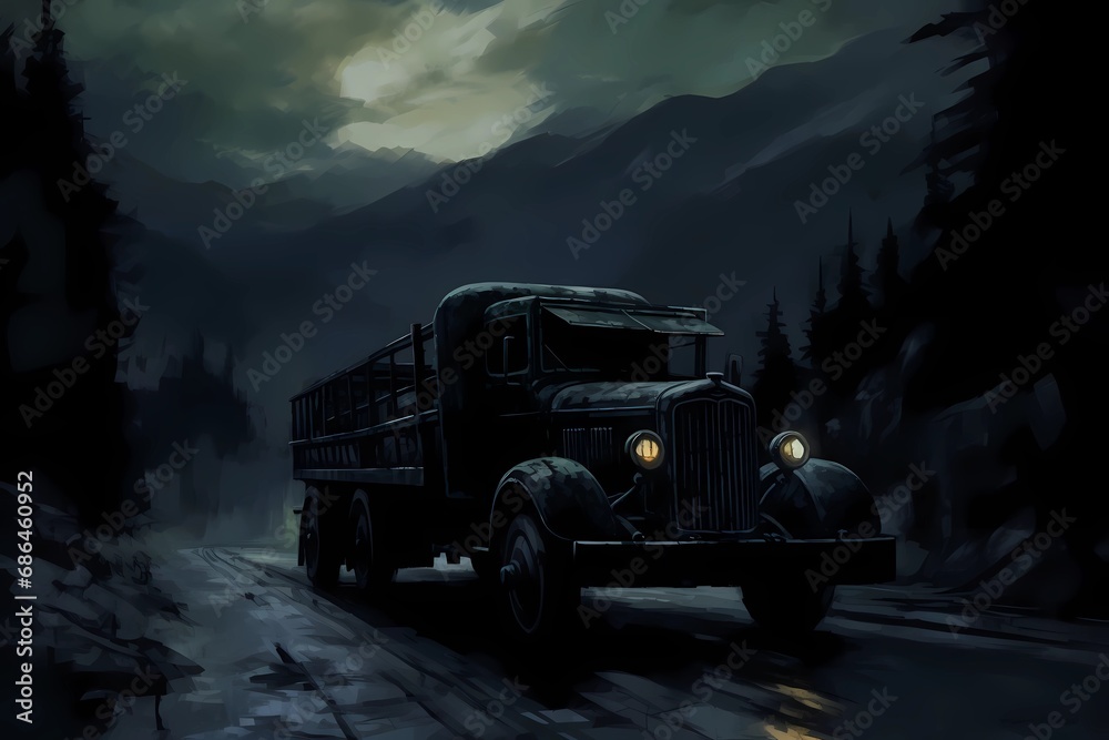 Obraz premium car truck, dump truck, trucking, transportation