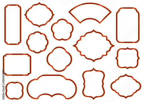 中華風フレームのセット　アジアンフレーム