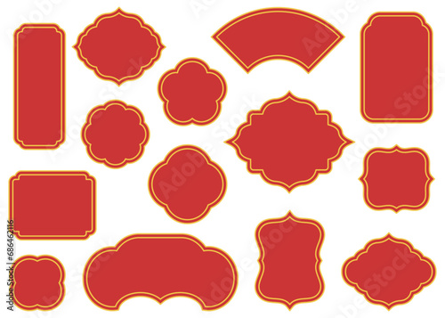 中華風フレームのセット　アジアンフレーム