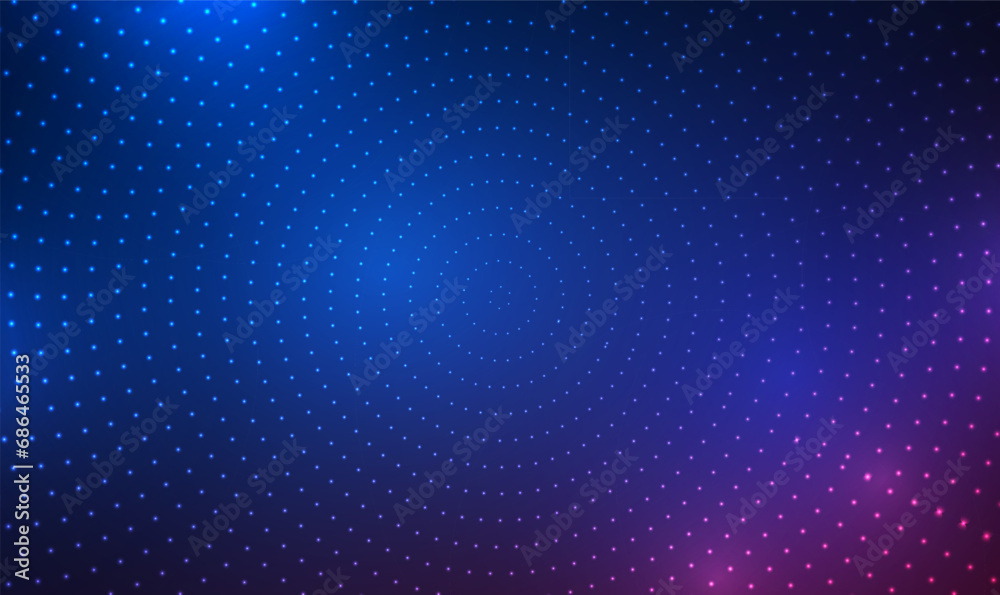Abstract digital circles of particles technology background. Futuristic Circular Sound Wave. Circuit board glitter light. Glowing neon stars. Big data visualization. 3D virtual Space VR cyberspace. Abstract digital circles of particles technology background. Futuristic Circular Sound Wave. Circuit board glitter light. Glowing neon stars. Big data visualization. 3D virtual Space VR cyberspace.