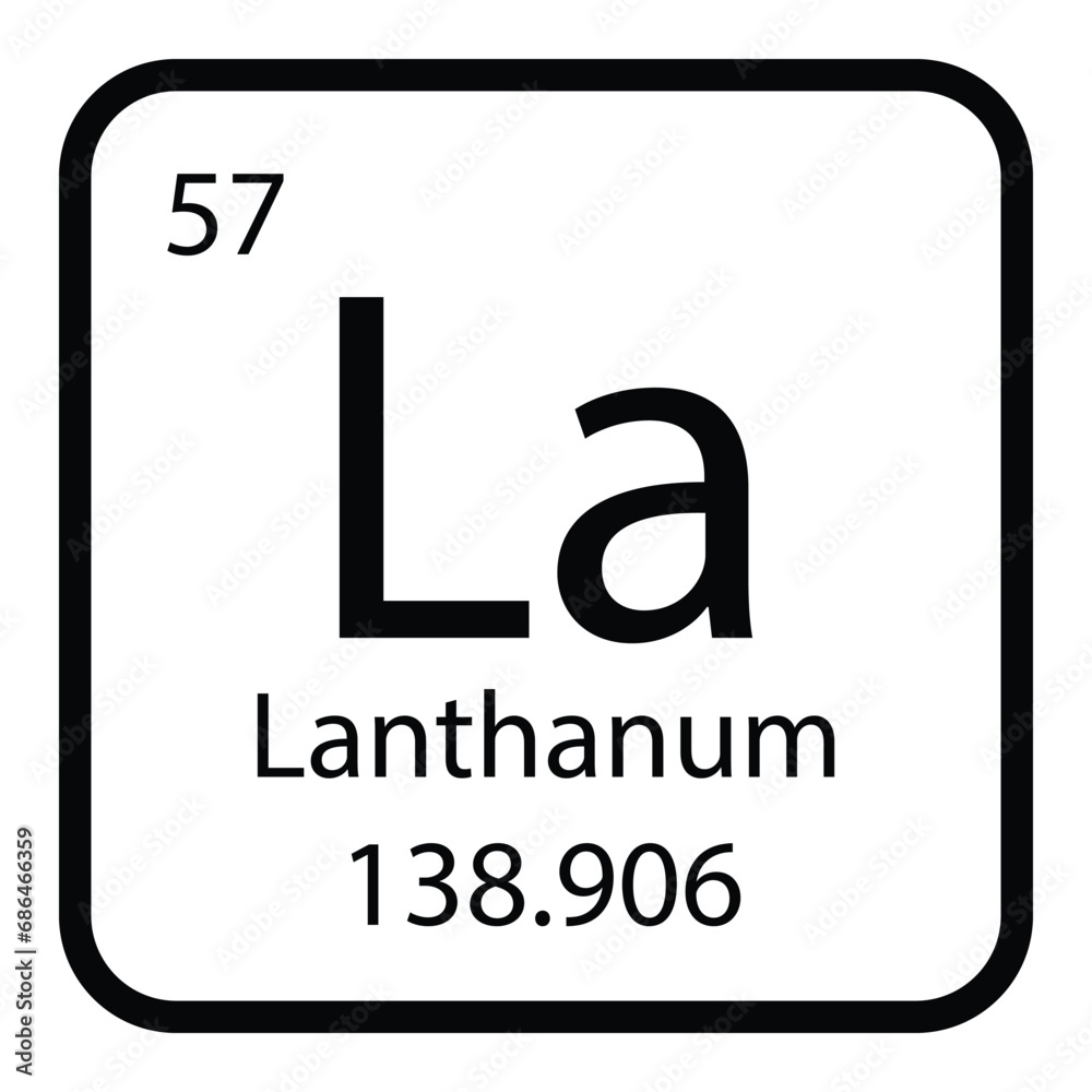 Lanthanum icon vektor Lanthanum icon vektor