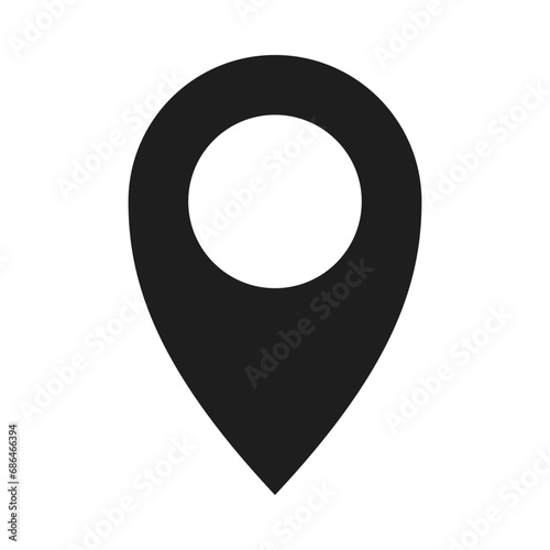 Simple icons representing locations and map pins
