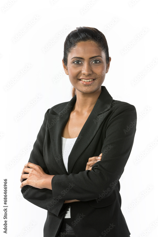Portrait of a happy Indian businesswoman. Portrait of a happy Indian businesswoman.