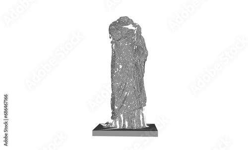 Vector sketch illustration design of classic antique ancient statue without head
