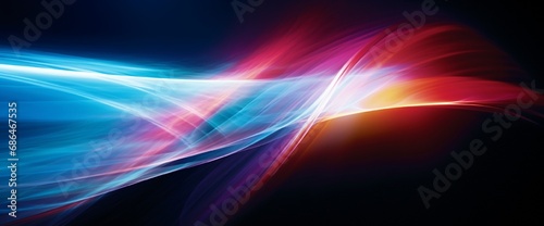 Colorful light leak on black background  abstract design with optical lens flare shot on a long lens