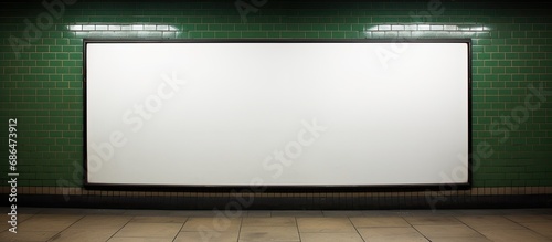 Empty billboard in London Underground, UK.