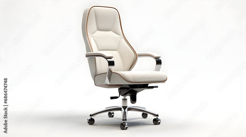 Luxury modern leather office chair comfortable and elegant in white background Luxury modern leather office chair comfortable and elegant in white background