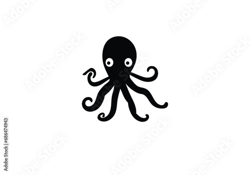 Blanket Octopus minimal style icon illustration design