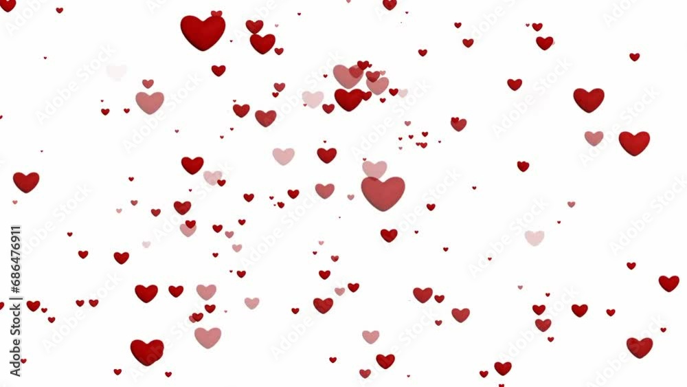 Animation background with red hearts. Valentine's day. Animation background with red hearts. Valentine's day.