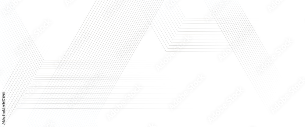 Vector white stripes transparent background, abstract modern line geometric background of triangles in gray colors.