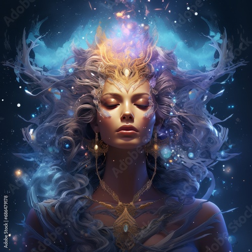 cosmic goddess, illustration