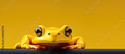 Ecquadorian frog of yellow color photo