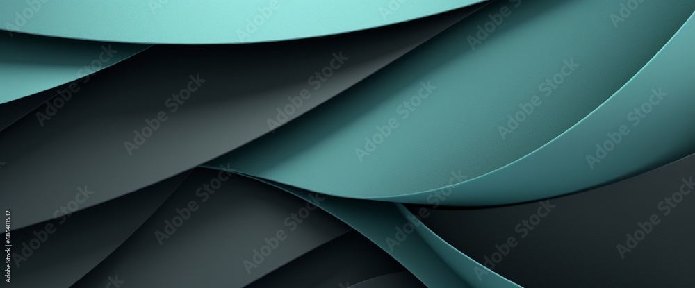 Paper for pastel overlap in teal and black colors for background, banner, presentation template. Creative trendy background design in natural colors. Background in 3d style Paper for pastel overlap in teal and black colors for background, banner, presentation template. Creative trendy background design in natural colors. Background in 3d style