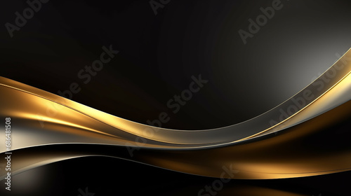 gold wave dark background.