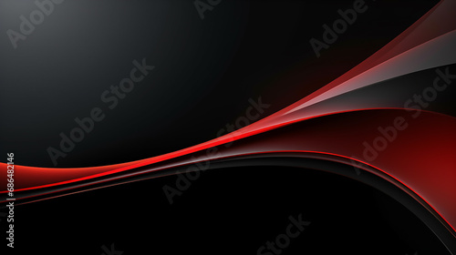 red wave and dark black background digital dynamic elegant flow, technology concept for web, poster, card design.