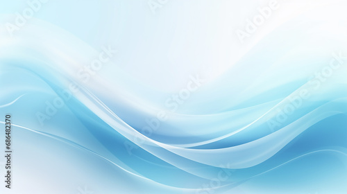 abstract light blue wave smooth background.