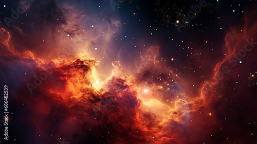 fire in space HD 8K wallpaper Stock Photographic Image 