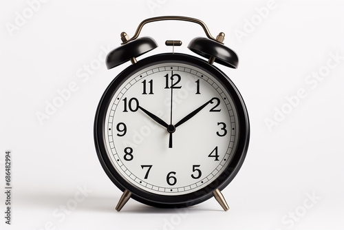 Classic alarm clock isolated on white background