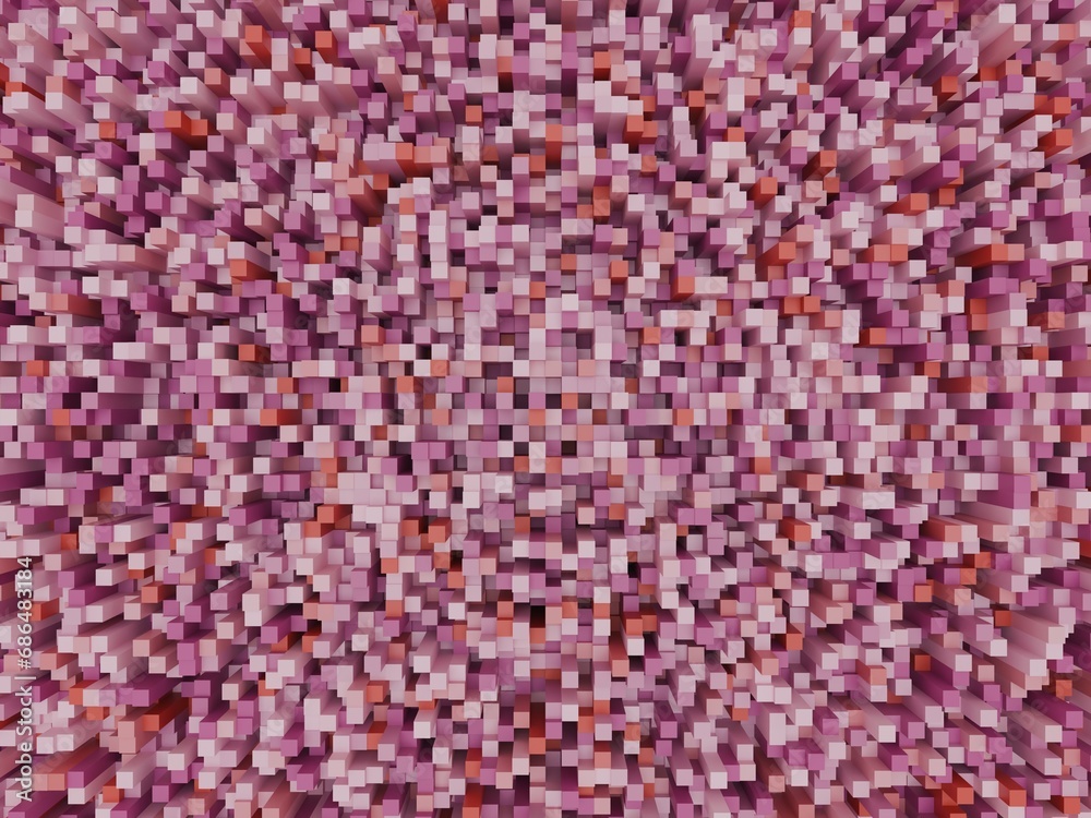 Fototapeta premium CubeGrid 3DCG background purple color