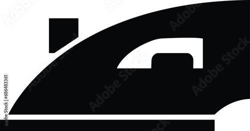 Iron fill icon. Home appliance, Steam generator iron. Simple flat vector illustration for web site or mobile app. Laundry item symbol isolated on transparent background.