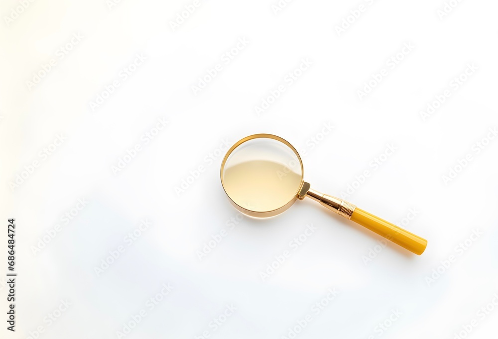 A magnifying glass isolated on white background A magnifying glass isolated on white background