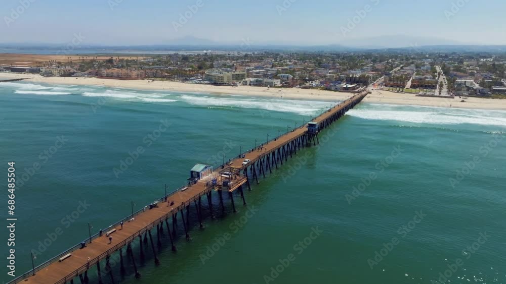 The Pier Of Imperial Beach - Residential Beach City In San Diego County, California. - aerial The Pier Of Imperial Beach - Residential Beach City In San Diego County, California. - aerial