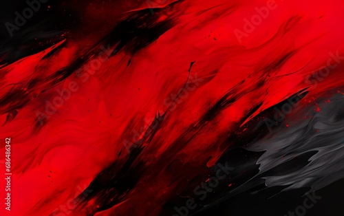 Red and black brush stroke banner background