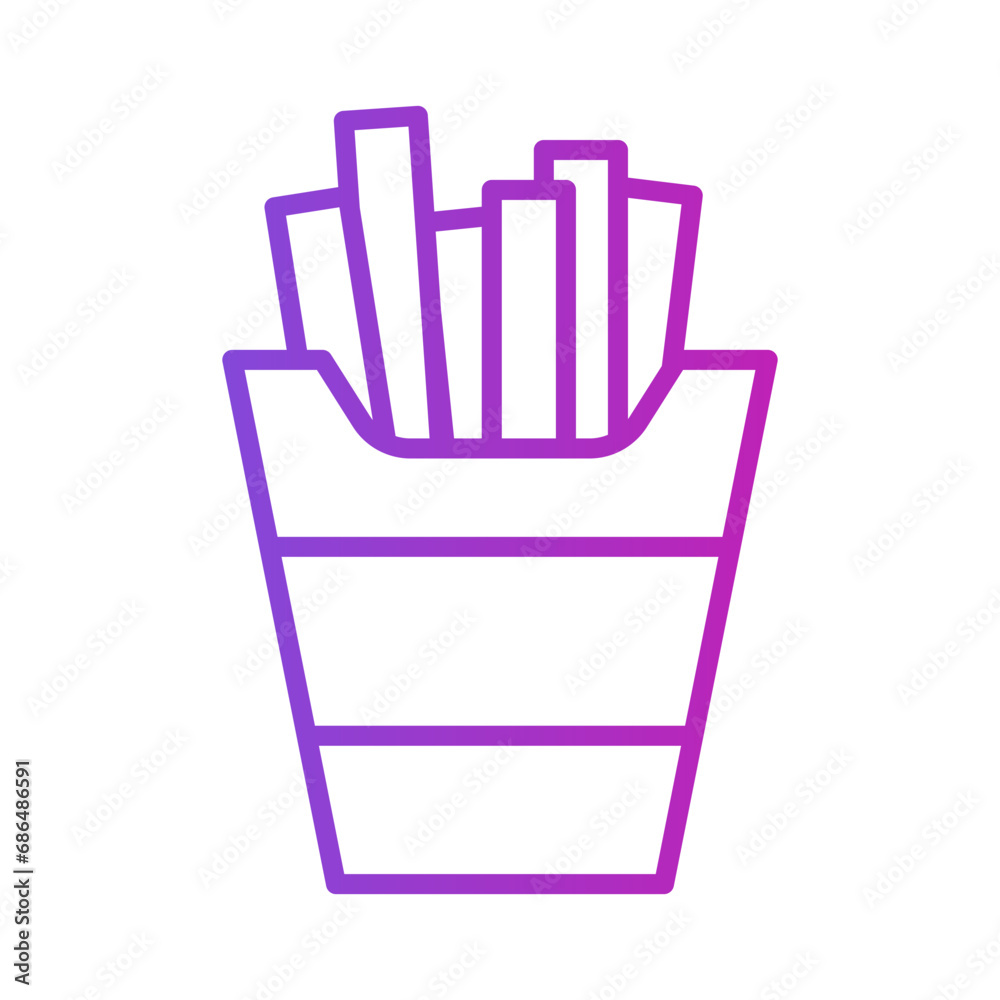 French Fries Icon Vector Design French Fries Icon Vector Design