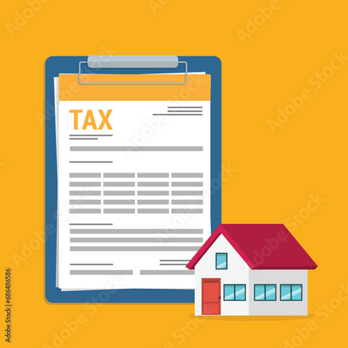 House, home with a tax bill	