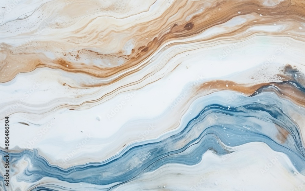 Fototapeta premium Top view background beautiful white-grey-brown-cream marble texture