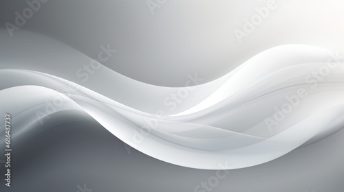 White abstract dynamic line wavy glowing